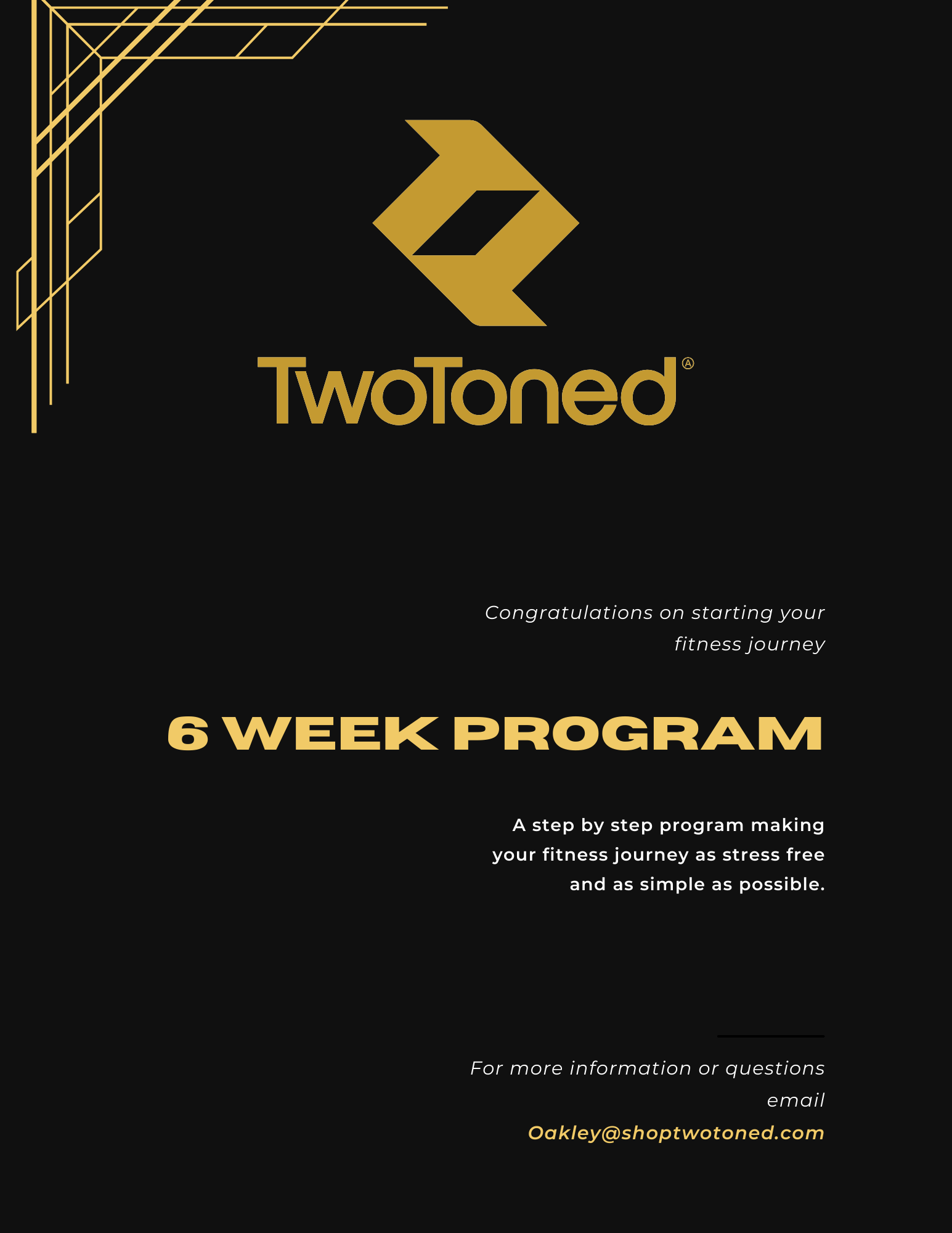 6 Week Fitness Program - TwoToned